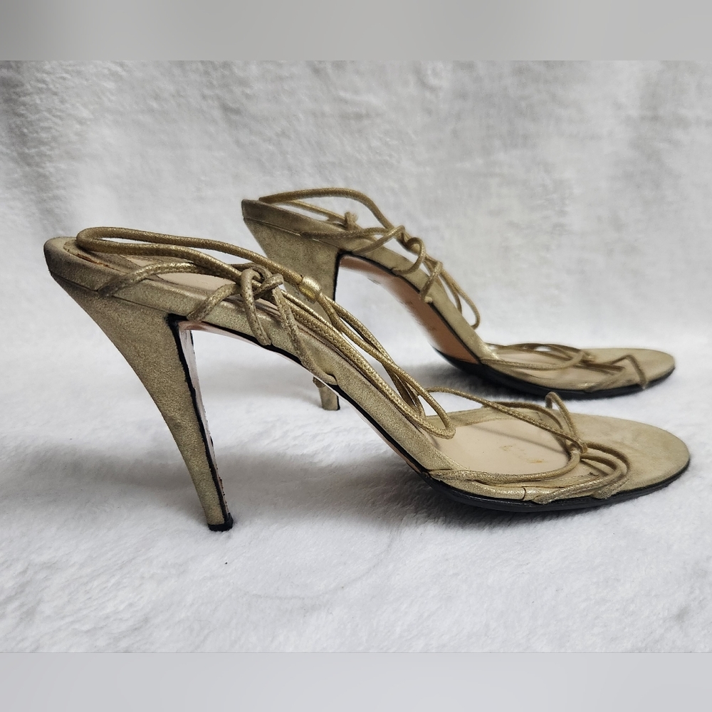 GIVENCHY Gold Strappy Heel